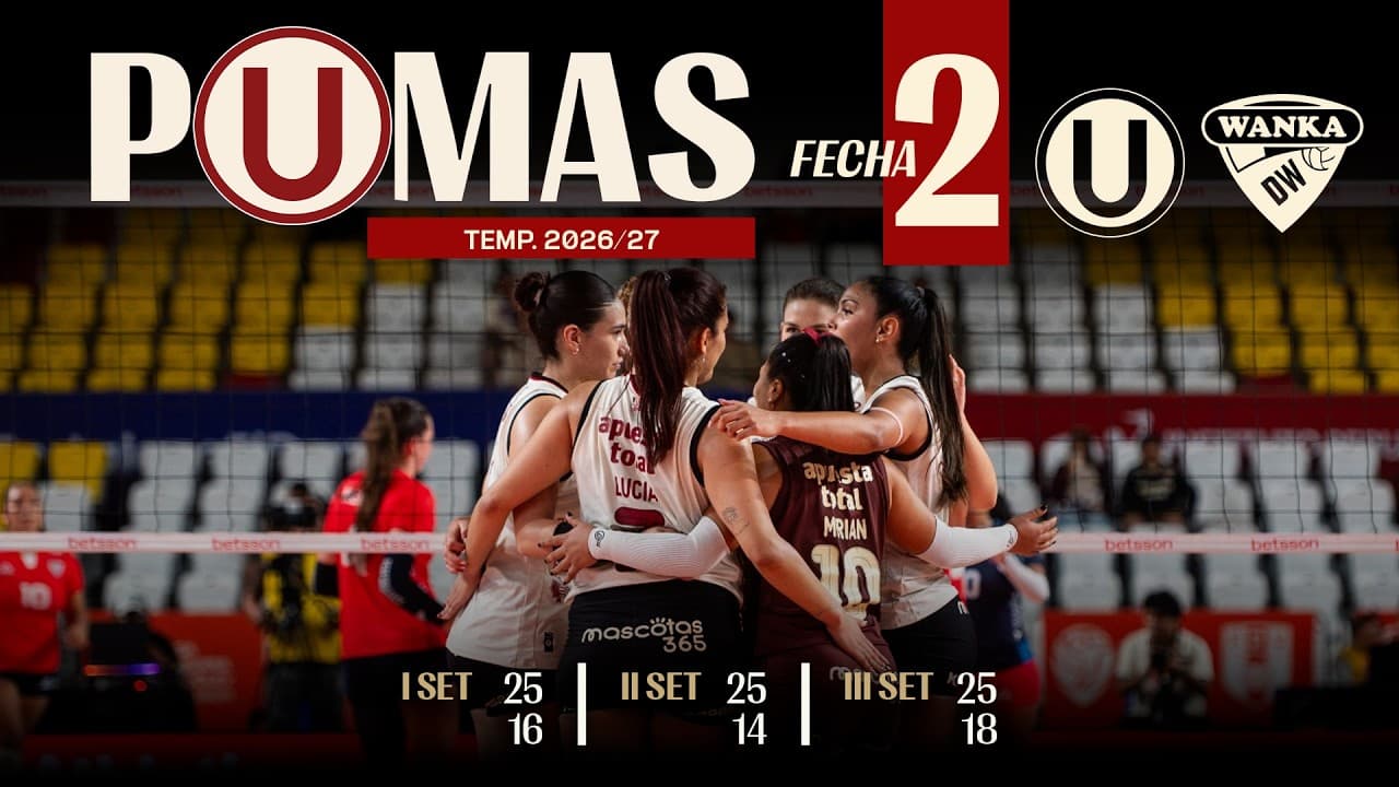LAS PUMAS DESDE ADENTRO #02 🏐 17 MINUTOS | Universitario 3-0 Deportivo Wanka | Universitario voley