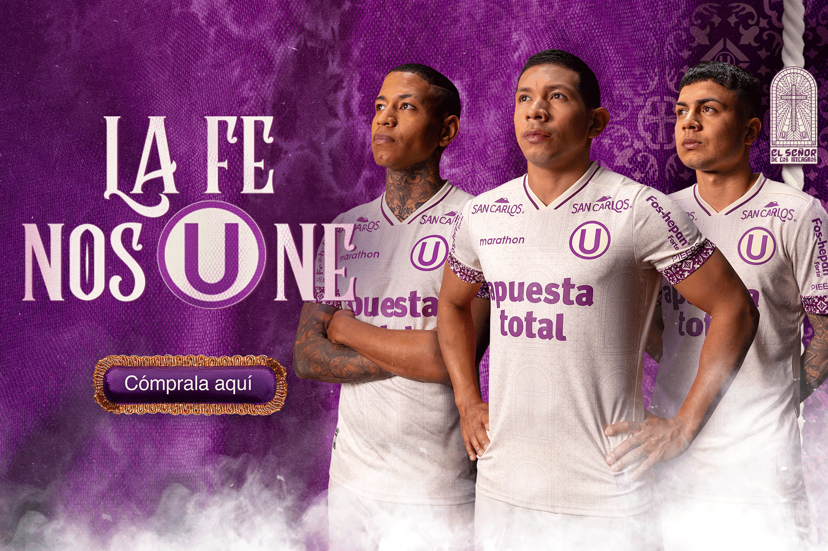 Universitario presenta la camiseta en homenaje al Señor de los Milagros