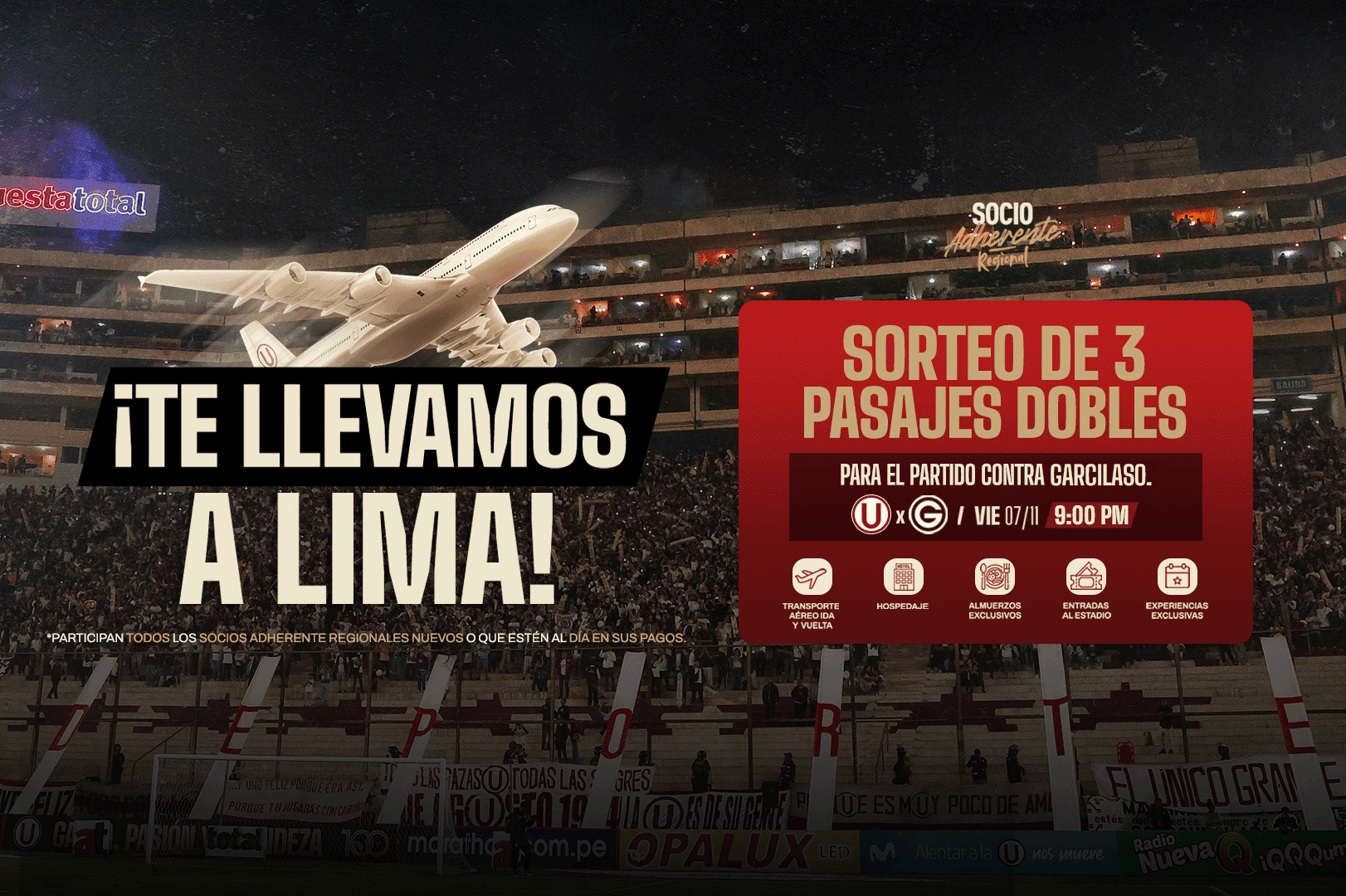 Universitario premiará a seis hinchas del interior con un viaje inolvidable al Monumental