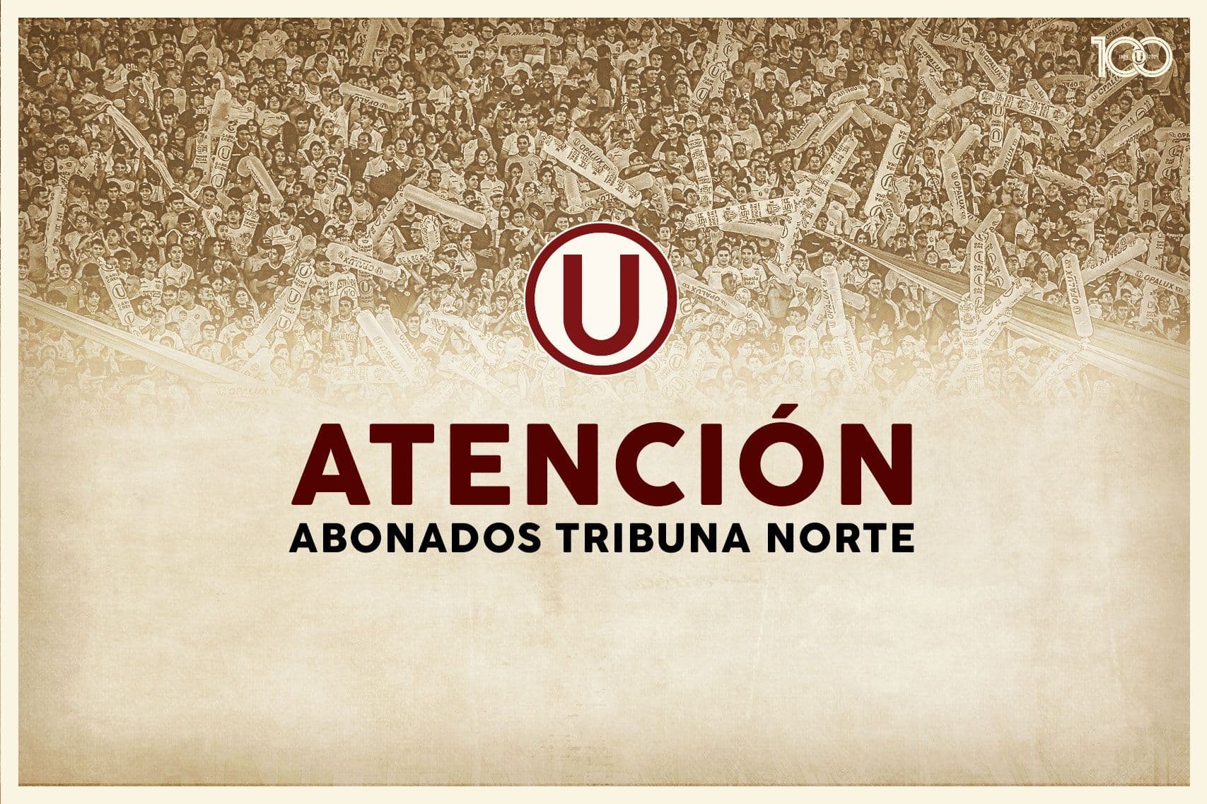 Información importante para los abonados de la tribuna Norte