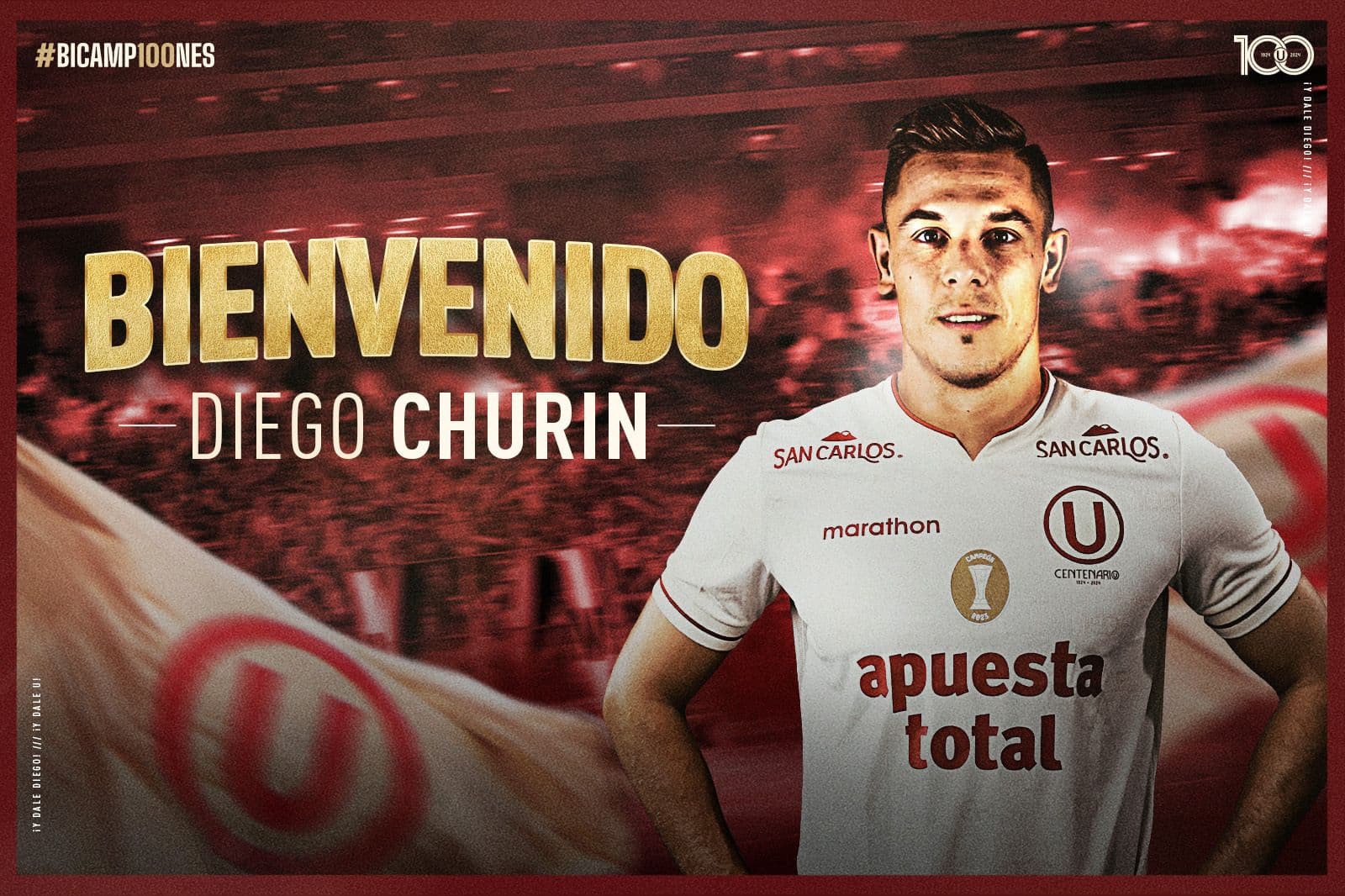 Un campeón y goleador para el único grande: Diego Churin es nuevo delantero de Universitario
