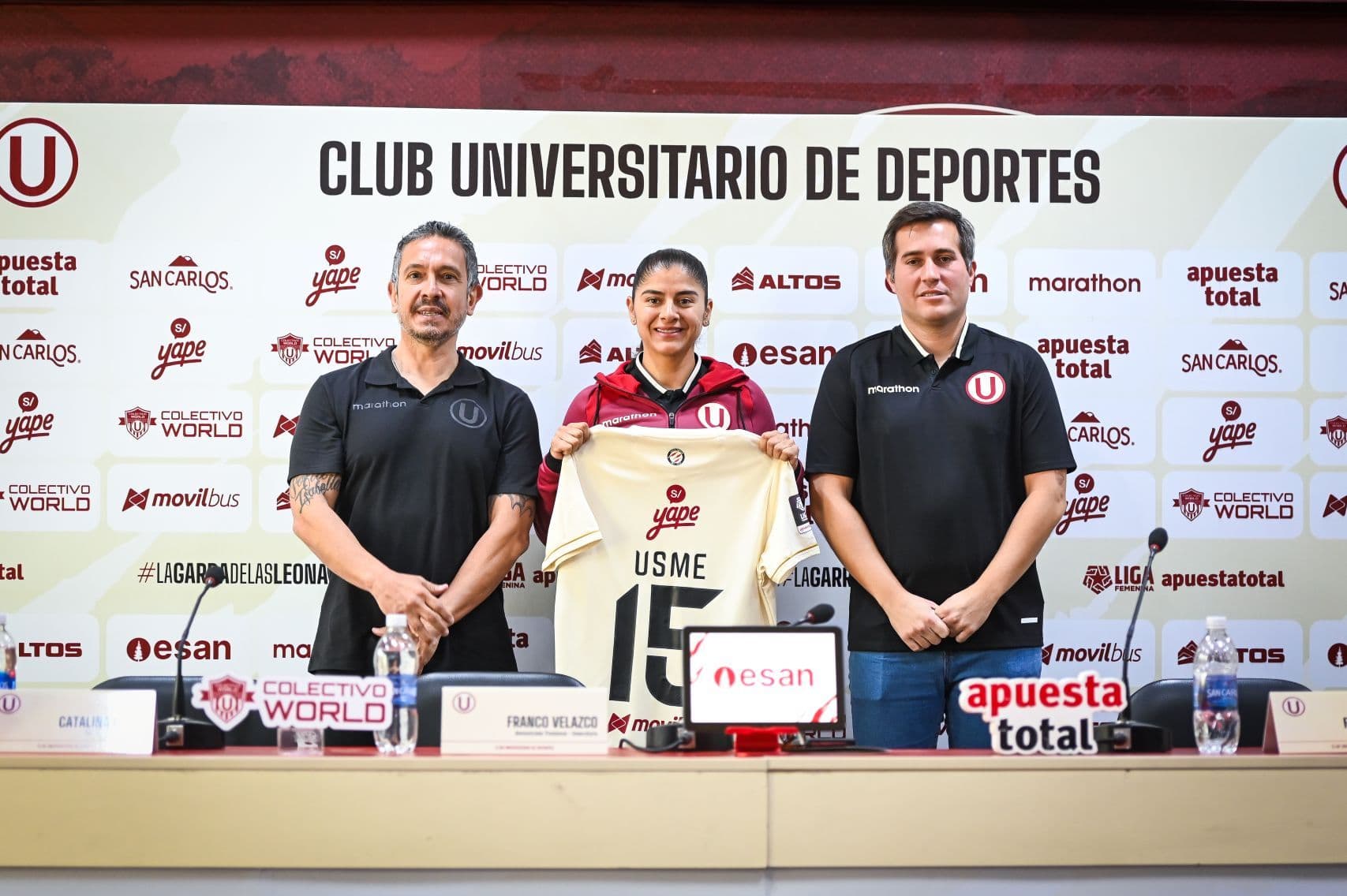 Catalina Usme fue presentada como nuevo refuerzo del equipo femenino de Universitario