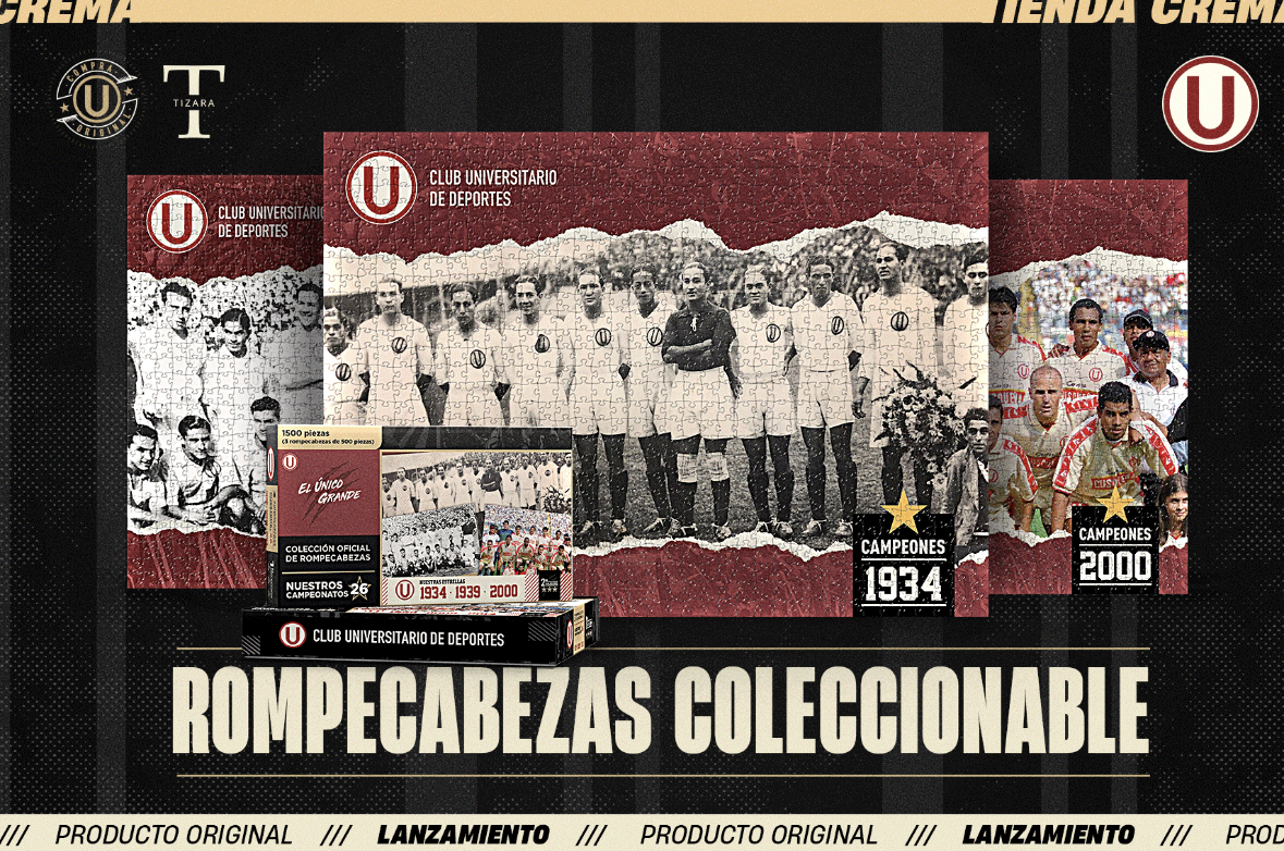 Universitario lanza segunda colección de rompecabezas de los títulos 1934, 1939 y 2000