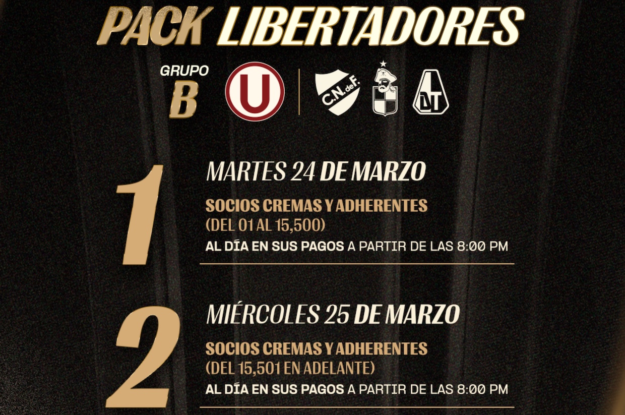¡Pack Libertadores disponible para socios!